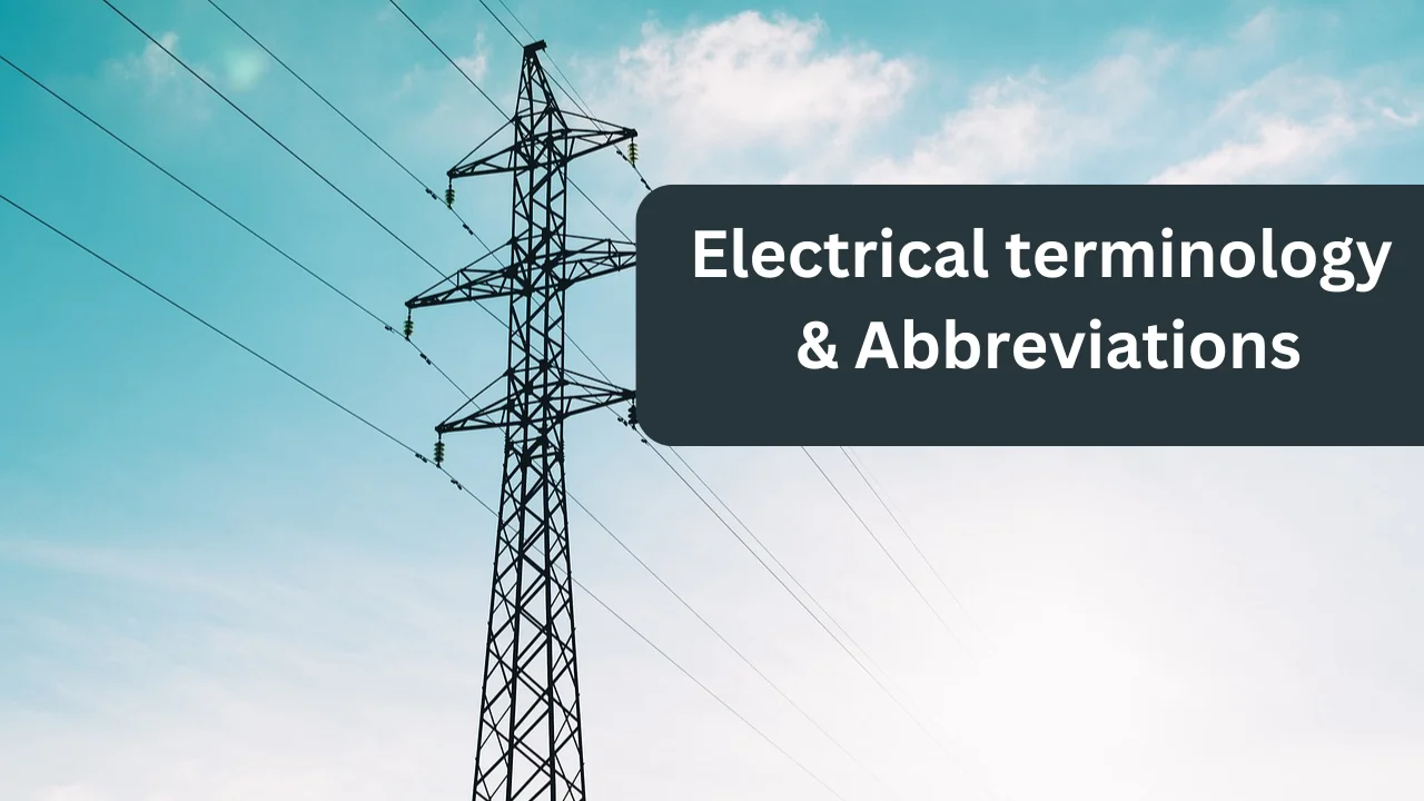 electrical terminology and abbreviations