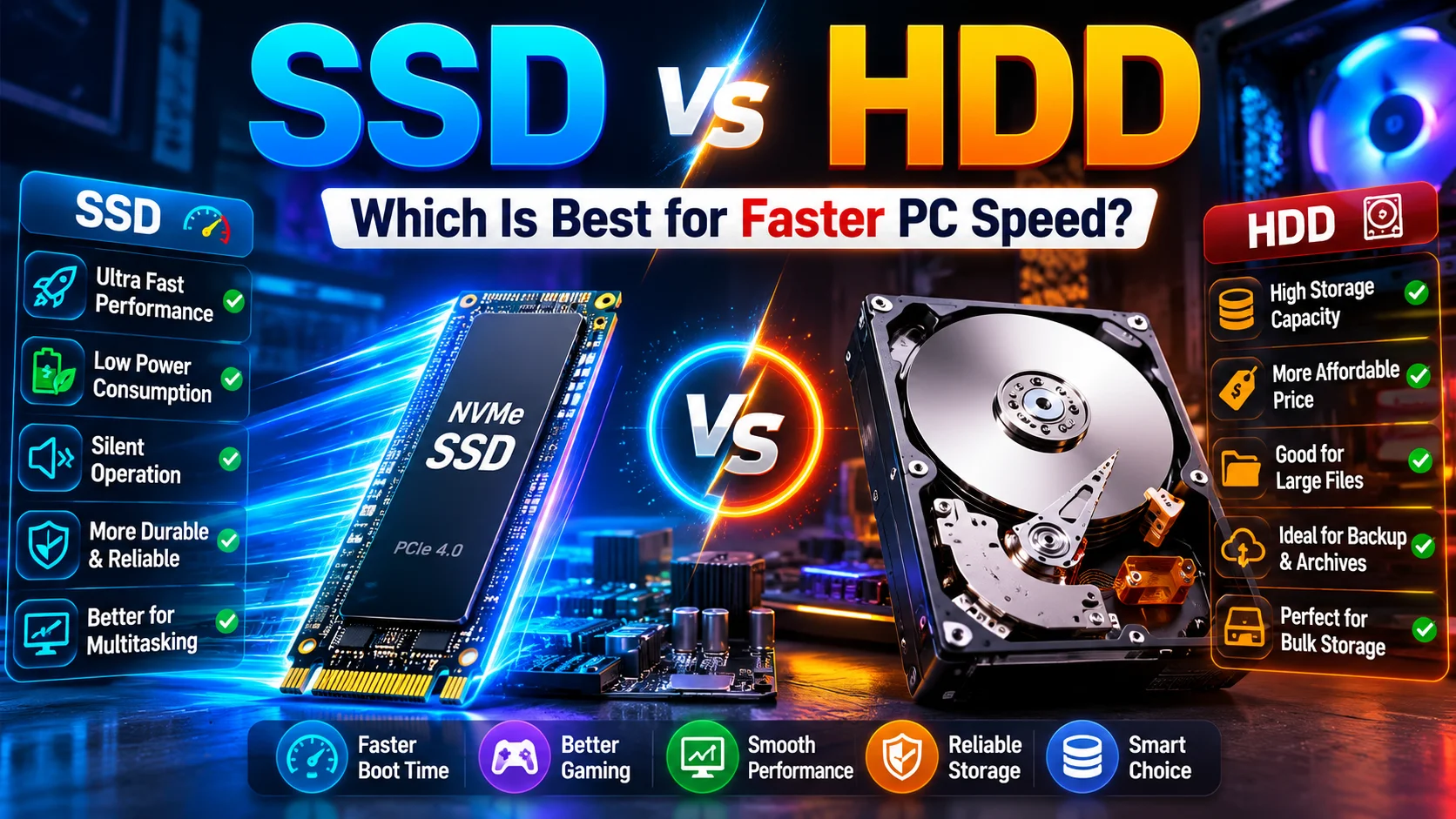 SSD vs HDD comparison